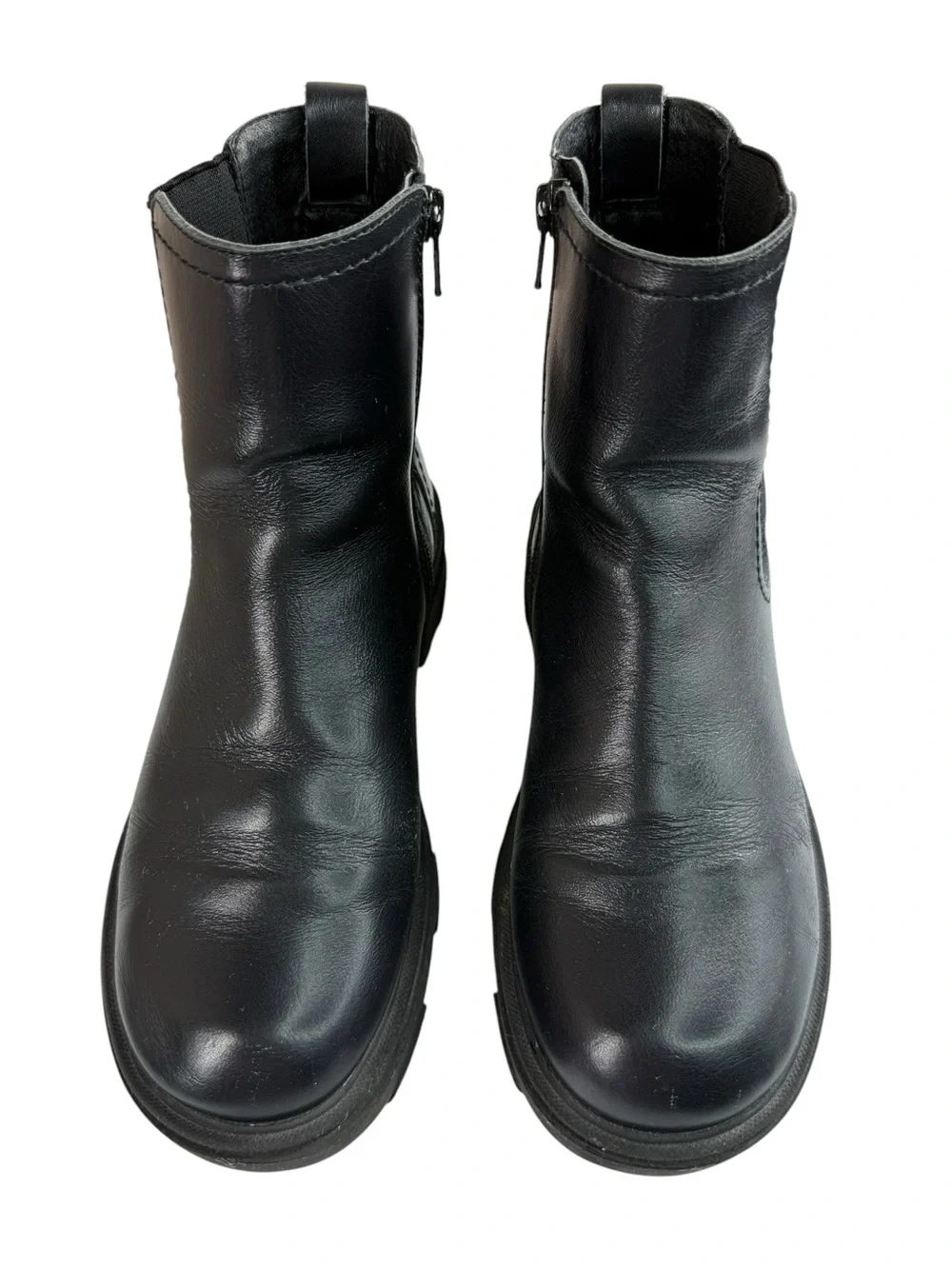 House of Harlow 1960 Righteous Black Leather Lug Chelsea Boots 7.5